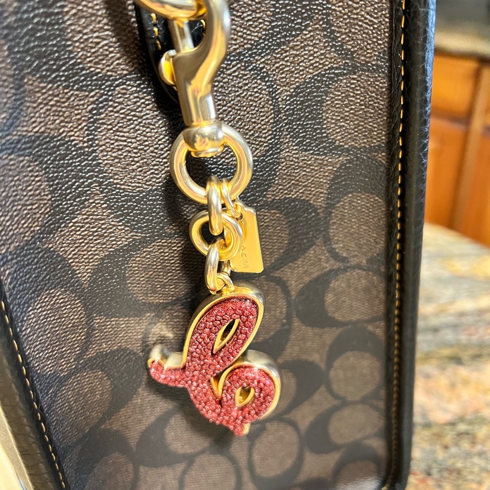Coach Signature bag charm/key ring
